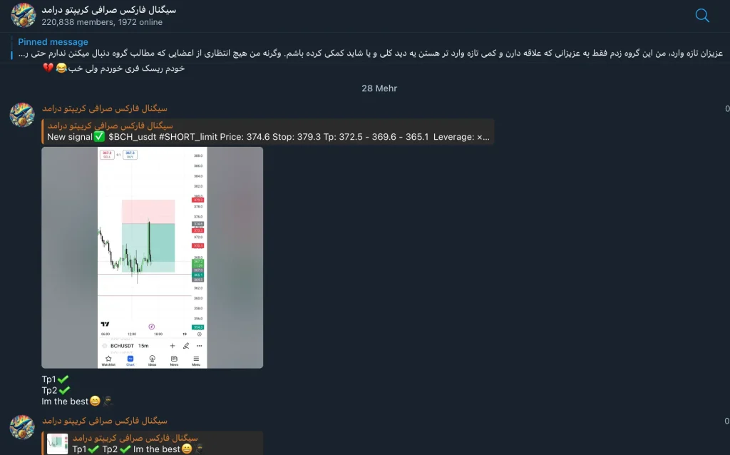 کانال سیگنال فارکس‌ صرافی کریپتو درامد